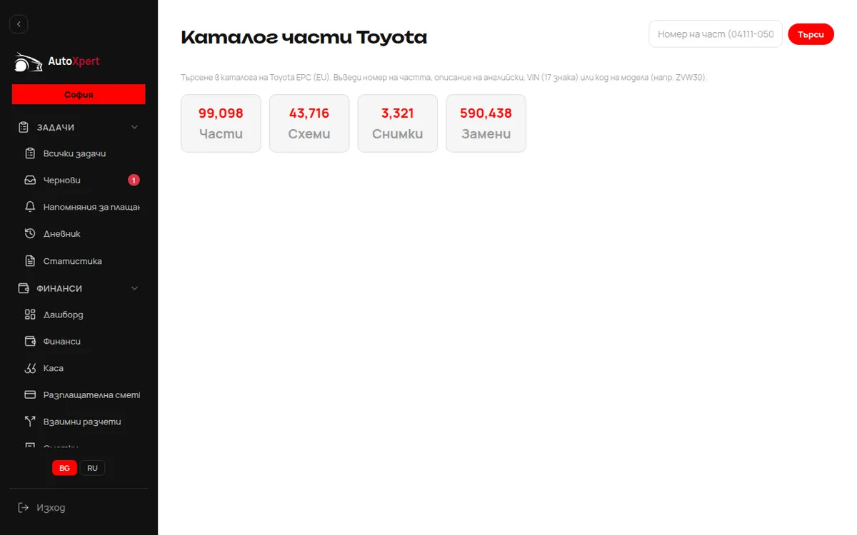 Каталог Toyota EPC